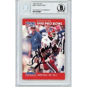 Andre Reed Autograph Football Card | Buffalo Bills Signed | Beckett 1990 Pro Set